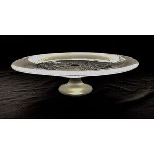Mikasa Christmas Story, Frosted Glass Cake Stand/Torte Plate, 13 Inches